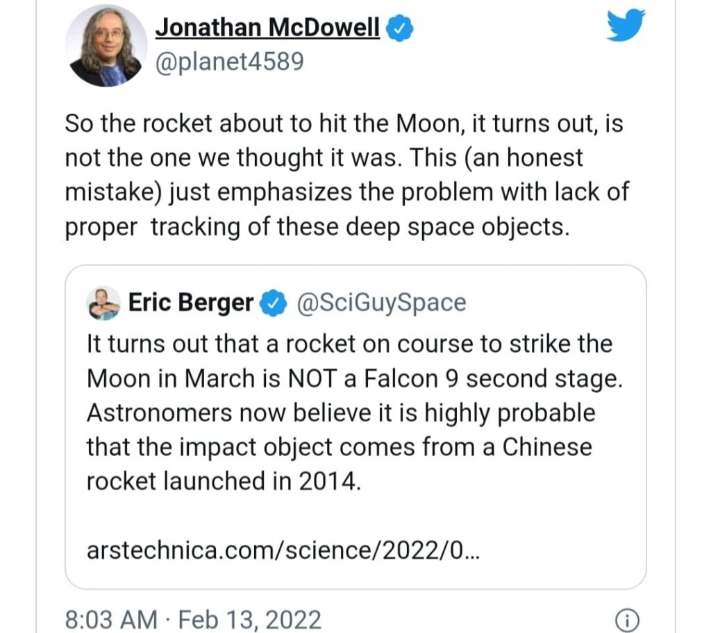 Most Important Tweet about Chinese Rocket